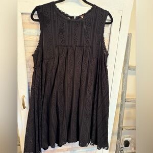 Free People Black Lace Sleeveless dress
